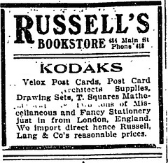 Russell's Bookstore adv Velox Post Cards 1904 ... Manitoba Morning Free Press Mon  Jun 27  1904