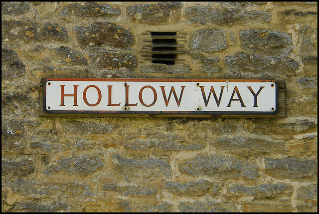 Hollow Way street sign
