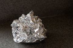 Crushed tinfoil