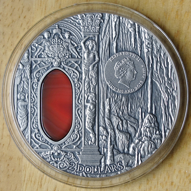 Niue Island crystal coin.