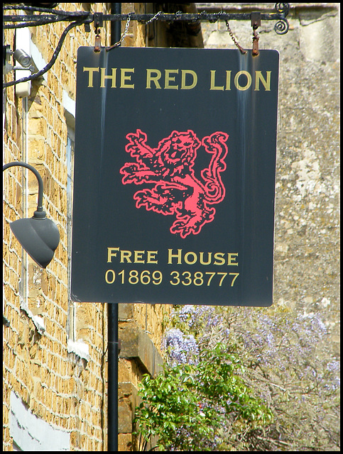 Red Lion pub sign