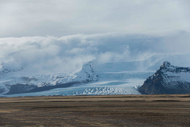 Coulée de glace volcanique