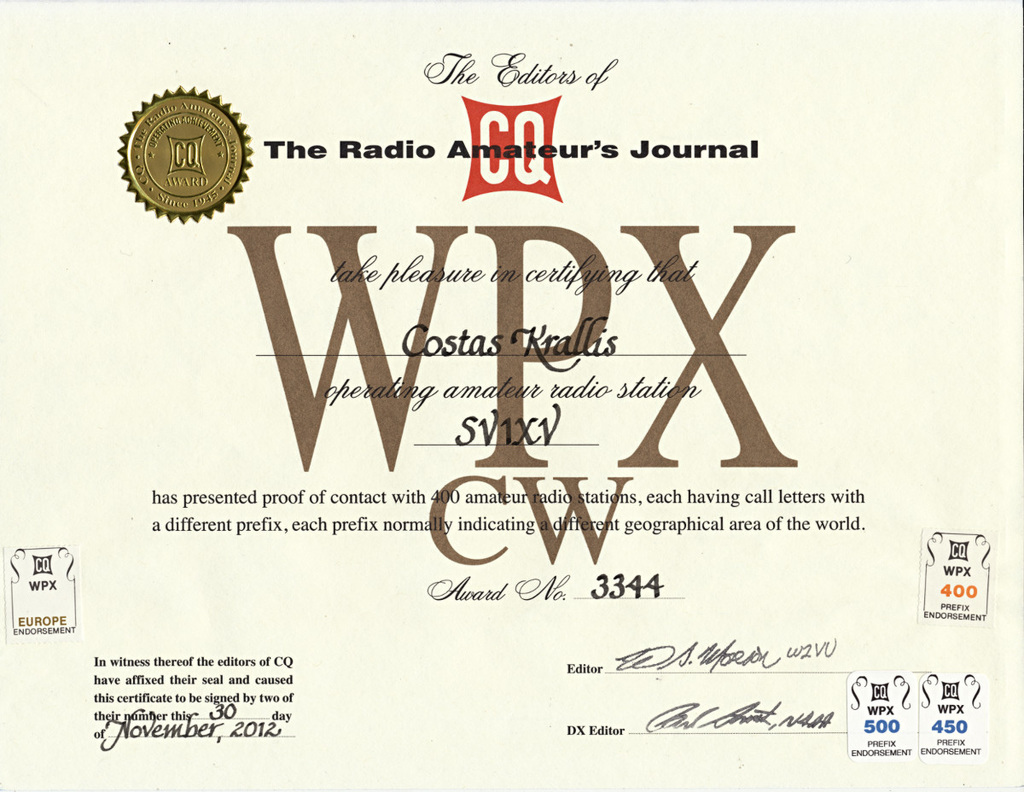 CQ WPX CW