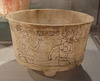 Mayan Incised Stone Tripod Vase in the Princeton University Art Museum, July 2011