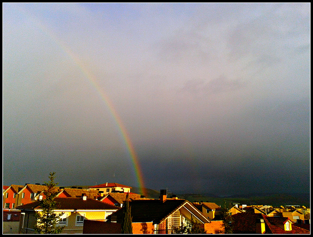 Arco iris de tarde