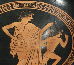 Detail of a Terracotta Kylix Attributed to the Painter of NY GR576 in the Metropolitan Museum of Art, April 2011