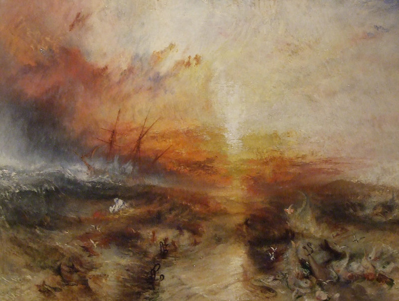Detail of The Slave Ship by Turner in the Boston Museum of Fine Arts, June 2010
