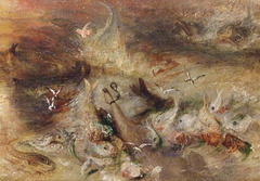 Detail of The Slave Ship by Turner in the Boston Museum of Fine Arts, June 2010