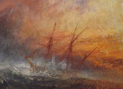 Detail of The Slave Ship by Turner in the Boston Museum of Fine Arts, June 2010