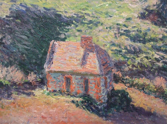 Detail of Customhouse, Varengeville by Monet in the Philadelphia Museum of Art, January 2012