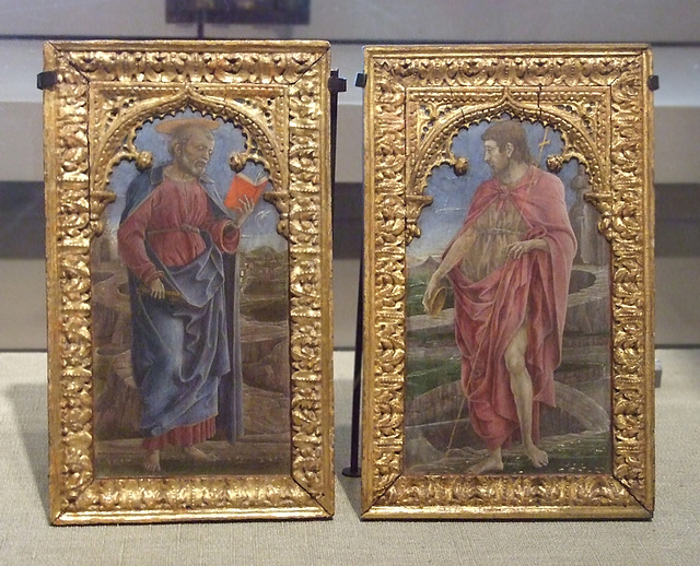 Panels from a Small Altarpiece with Saints Peter and John the Baptist by Cosimo Tura in the Philadelphia Museum of Art, August 2009