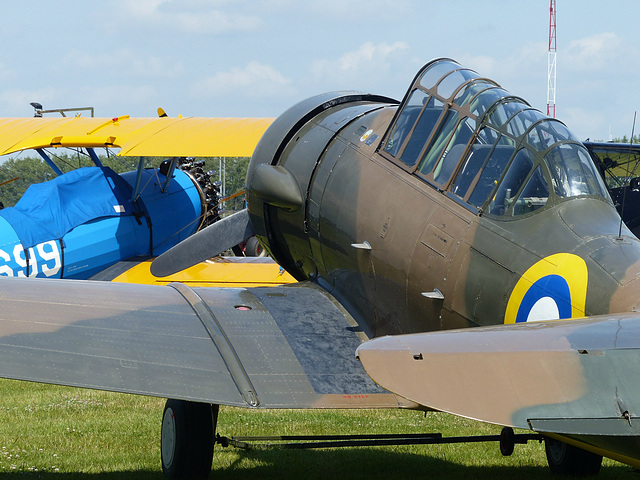 Harvard and Stearman at Goodwood - 1 July 2014