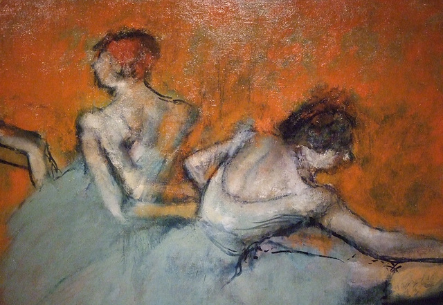 Detail of Dancers at the Barre by Degas in the Phillips Collection, January 2011