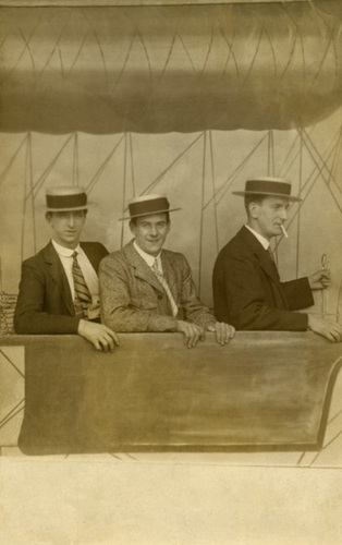 Three Dapper Gents in an Airship