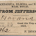 Canandaigua, Elmira, and N.Y.& E. Railroad Ticket 1853