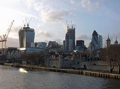 View of London from Tower Bridge, April 2013