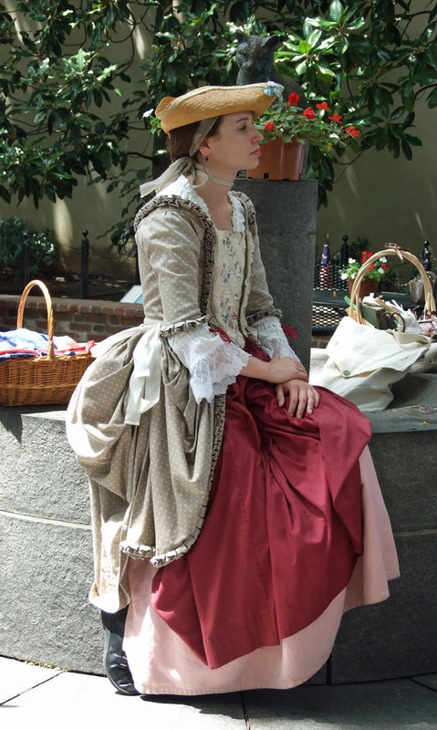 Reinactor at the Betsy Ross House in Philadelphia, August 2009