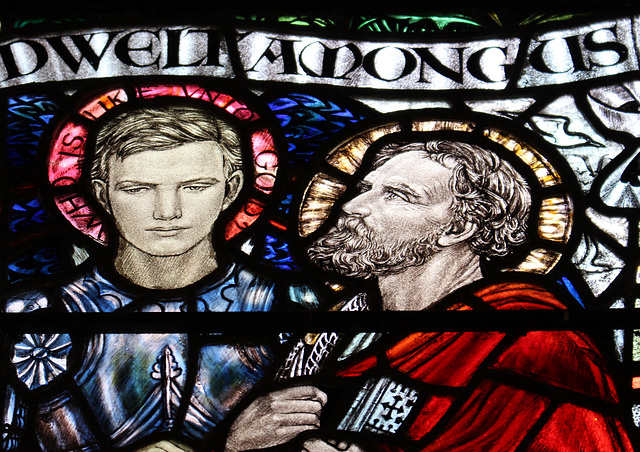 Detail of Stained Glass by Margaret Rope, Blackhall Church, Suffolk