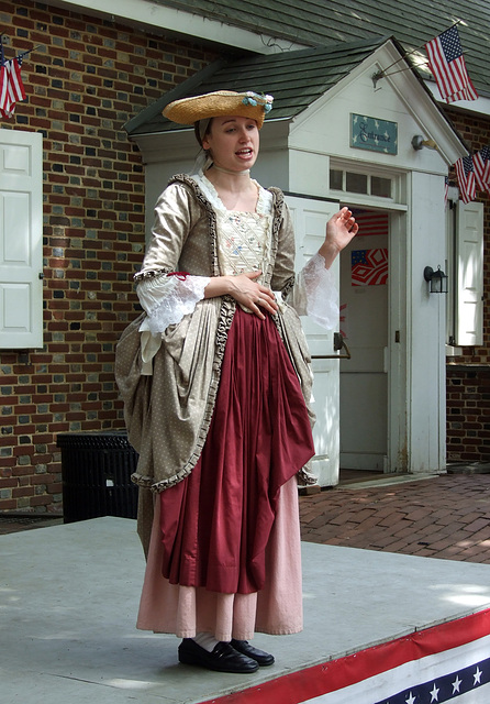 Reinactor at the Betsy Ross House in Philadelphia, August 2009