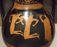 Detail of a Pelike with Boys Jumping by an Artist in the Circle of Euphronios in the Boston Museum of Fine Arts, June 2010