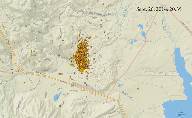 Quakes in the area of Mammoth, California, September 20, 2014 Quakes in the area of Mammoth, California, September 20, 2014