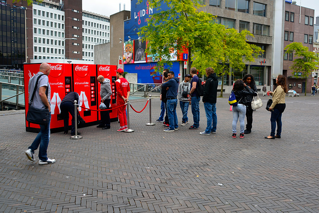 Waiting in line for Coca-Cola