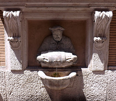 Il Facchino, the Talking Statue off the Via Del Corso in Rome, June 2014