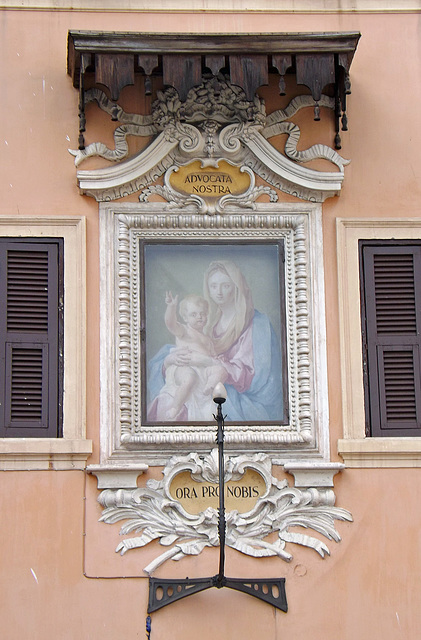 Shrine to the Virgin and Child in Piazza Navona, June 2012