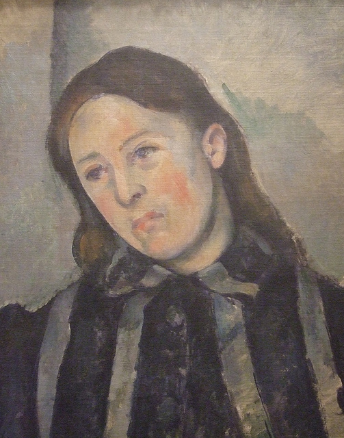 Detail of a Portrait of Madame Cezanne in the Philadelphia Museum of Art, January 2012