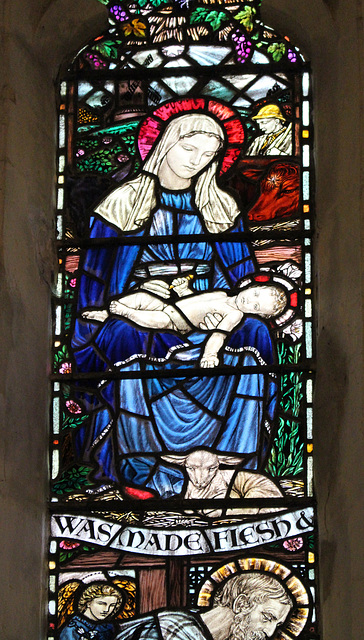 Detail of Stained Glass by Margaret Rope, Blackhall Church, Suffolk