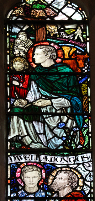 Detail of Stained Glass by Margaret Rope, Blackhall Church, Suffolk