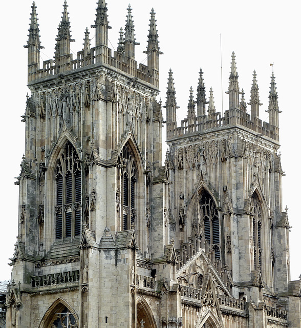 York Minster's twin towers.