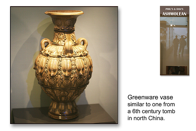 Greenware vase from north  China c6th century  - The Ashmolean Museum - Oxford - 24.6.2014