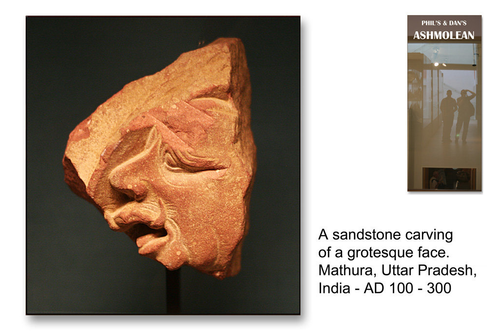 Grotesque face - Mathura, India - c200AD - The Ashmolean Museum - Oxford - 24.6.2014