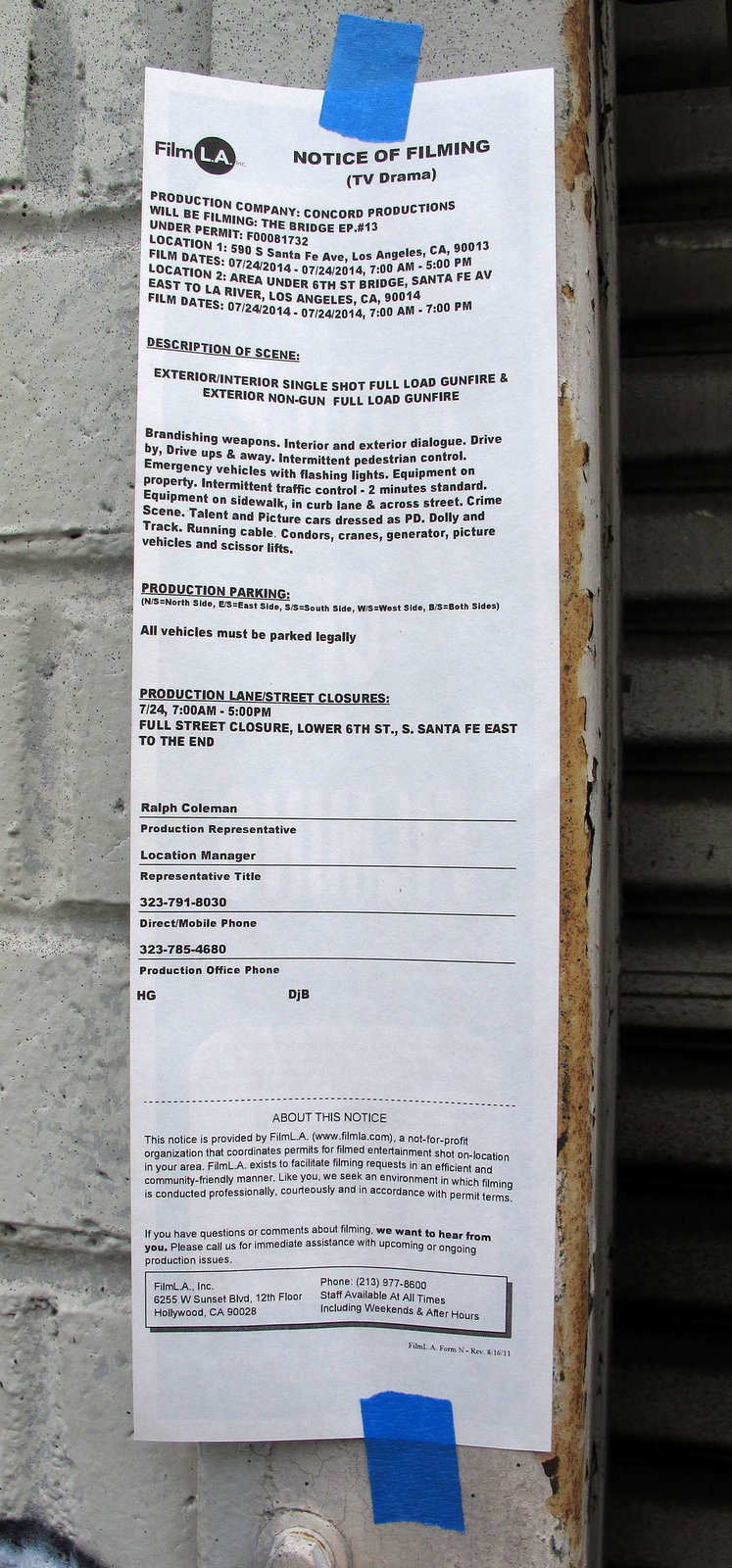 Los Angeles Film Notice (0318)