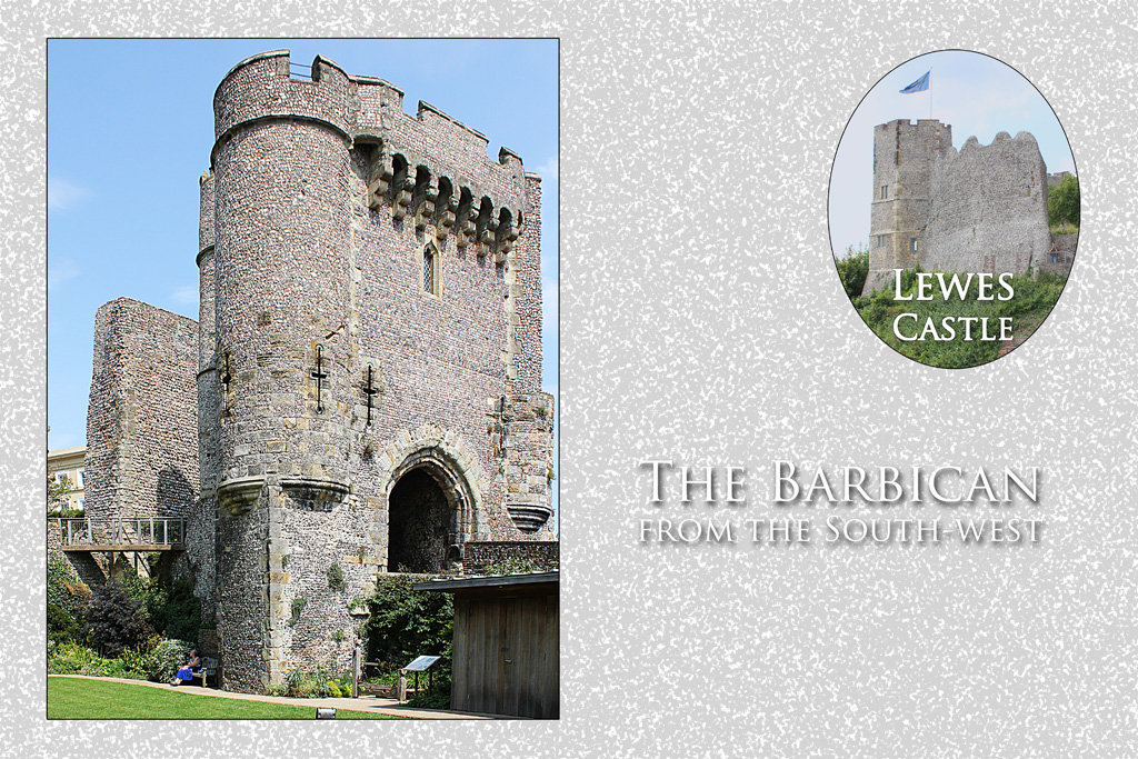 Lewes Castle - 23.7.2014 Barbican from SW