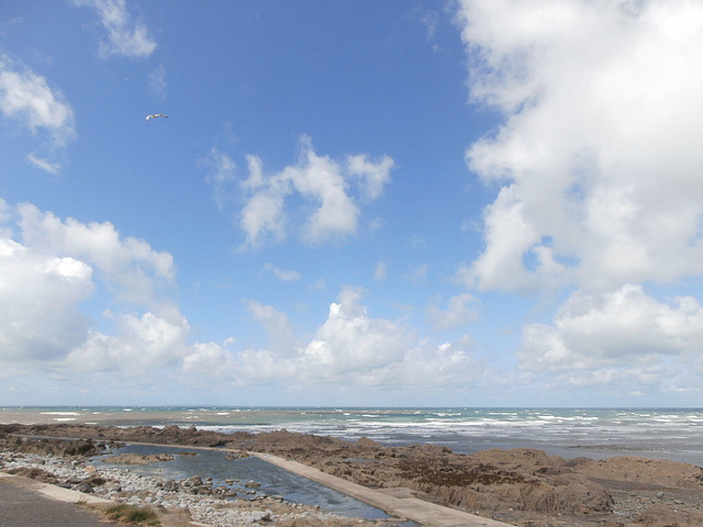 The rain had stopped but the wind was still there