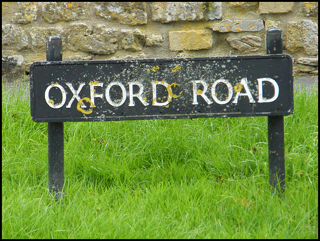 Oxford Road sign