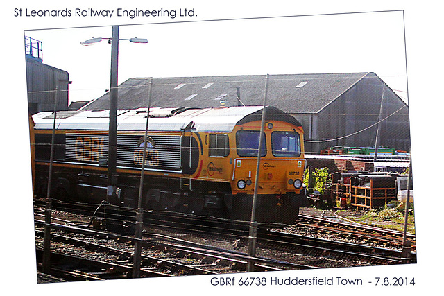 GBRf 66738 St Leonards Railway Engineering 7 8 2014