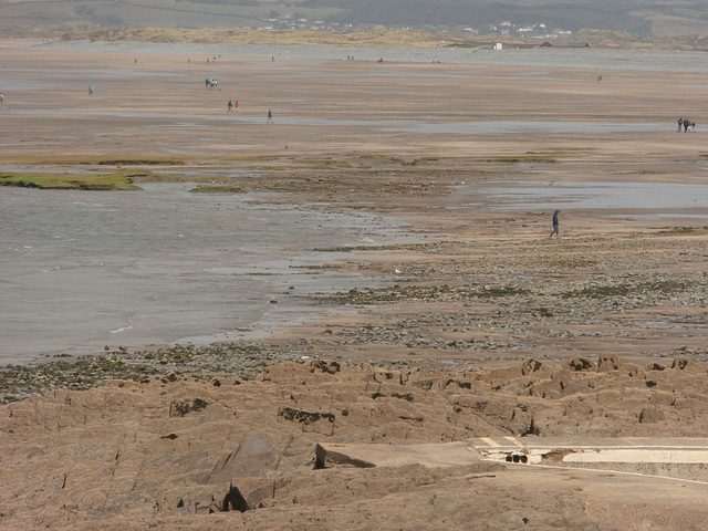 The beach deserted for a while