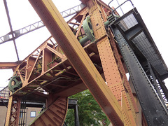 bridge, western entrance , shadwell basin, london docks