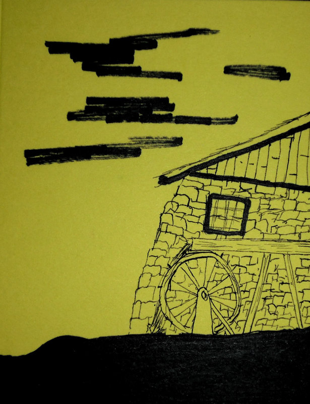 Sunday morning doodle, Mill