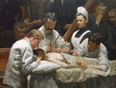 Detail of The Agnew Clinic by Eakins in the Philadelphia Museum of Art, August 2009