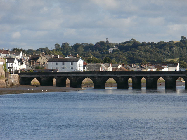 The other end of the bridge with the lovely countryside behind it