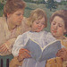 Detail of Family Group Reading by Mary Cassatt in the Philadelphia Museum of Art, August 2009