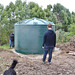 arrival of the new water tank