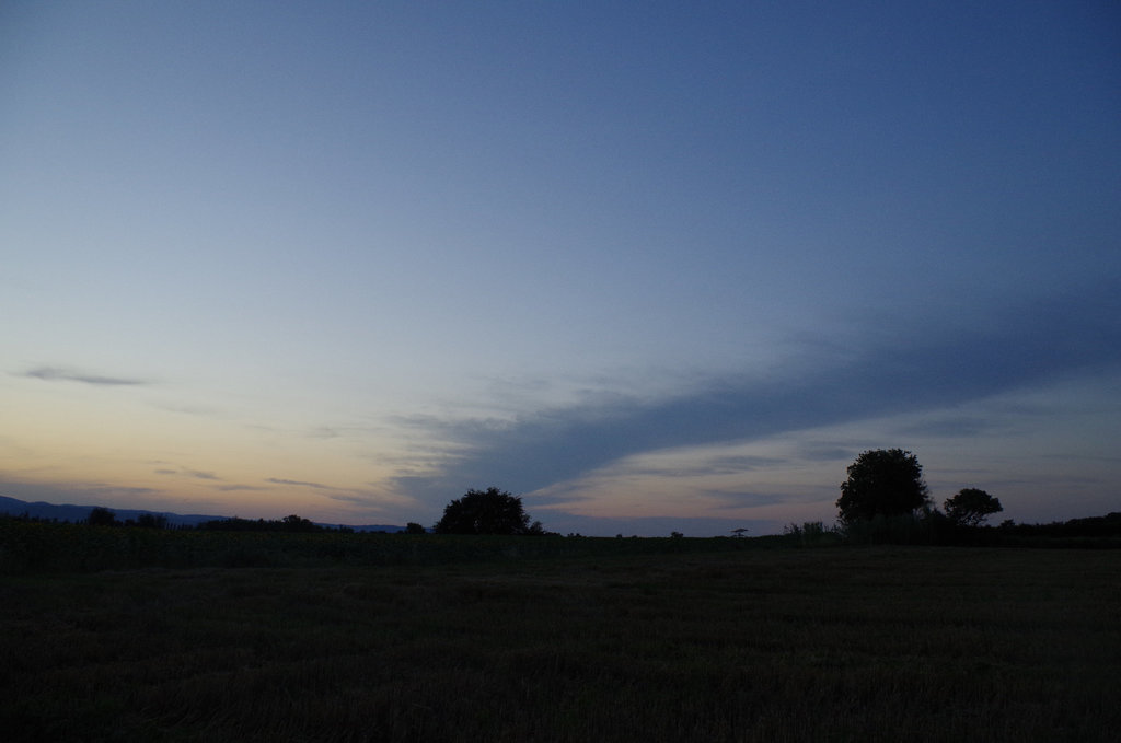 Drôme - coucher de soleil