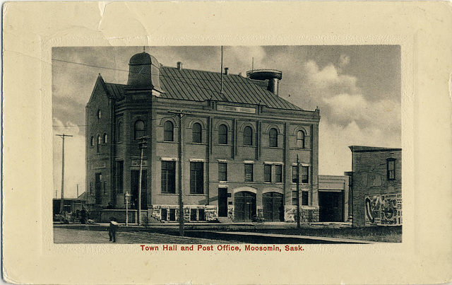 Town Hall and Post Office, Moosomin, Sask.