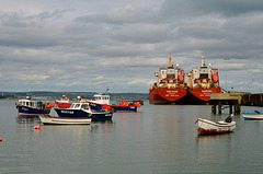 Laid up ships in Portland, Dorset