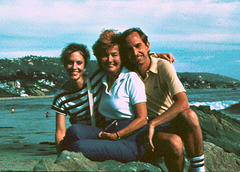 Karen, Alice and Rick, Laguna Beach, 1982